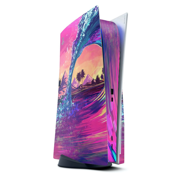 PS5-Cover-Disk-Print-Palmtrees-600x600